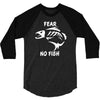 fear no fish bone skeleton 3/4 Sleeve Shirt