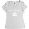 happy birthday Women's Triblend Scoop T-shirt