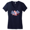 sports sloth Women's V-Neck T-Shirt