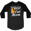 world's best cat mom 3/4 Sleeve Shirt