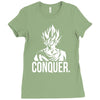 conquer   super saiyan goku Ladies Fitted T-Shirt