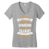 Super Cool Grandson Of A Freaking Awesome Grammy Women's V-Neck T-Shirt