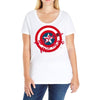 deadpool was here (captain america) Ladies Curvy T-Shirt