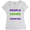 people who don't like anime are not real and should not be trusted Women's Triblend Scoop T-shirt