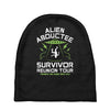 alien abductee survivor tour ufo nerd geek comic funny Baby Beanies