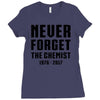 Never Forget The Chemist Ladies Fitted T-Shirt