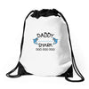daddy shark doo doo doo Drawstring Bags