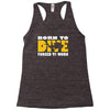 born to dive forced to work Racerback Tank