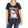 save the puppies Ladies Curvy T-Shirt