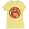 chinese new year dragon Ladies Fitted T-Shirt