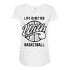 life is better with basketball Maternity Scoop Neck T-shirt