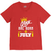 Kings Are Born In July V-Neck Tee