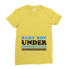 Baby Boy Under Construction Ladies Fitted T-Shirt