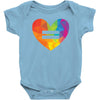 Rainbow Equality Heart Baby Onesie
