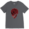 geometric skull V-Neck Tee