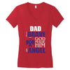 my dad was so brave god made him an angel Women's V-Neck T-Shirt