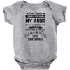Dear Auntie, Thanks For Being My Aunt Infant Clothing