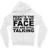 rude slogan Zipper Hoodie