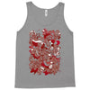 rood en wit Tank Top