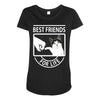 cat best friends for life Maternity Scoop Neck T-shirt