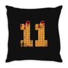 Eleven Waffle Throw Pillow
