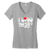 i love the 90's  musik dj fun Women's V-Neck T-Shirt