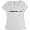 i wanna sleep in bad Women's Triblend Scoop T-shirt