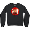 route 66 sign distressed, ideal birthday gift or present Crewneck Sweatshirt
