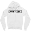 just floss border Zipper Hoodie