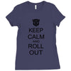 keep calm and roll out Ladies Fitted T-Shirt