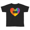 Rainbow Equality Heart Toddler T-shirt