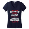 Super Cool Grandad Of A Freaking Awesome Grandson Women's V-Neck T-Shirt