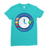 clock Ladies Fitted T-Shirt
