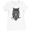owl Ladies Fitted T-Shirt