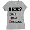 Sex Yes Please Ladies Fitted T-Shirt