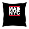 mad nyc new york city run fashion baseball jersey Throw Pillow