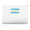i stand with ukraine Accessory Pouches