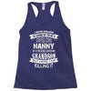 Super Cool Nanny Of A Freaking Awesome Grandson Racerback Tank