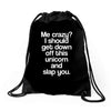 me crazy Drawstring Bags