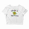 world's best mommy with flowers Crop Top