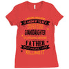 Super Cool Granddaughter Of A Freaking Awesome Father Ladies Fitted T-Shirt