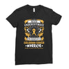Never Underestimate the Strength of a Childhood Cancer Warrior Ladies Fitted T-Shirt
