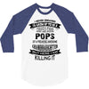 Super Cool Pops Of A Freaking Awesome Granddaughter 3/4 Sleeve Shirt