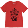 You Cant Scare Me I am Biker Dad V-Neck Tee