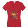 cat bus kong Women's V-Neck T-Shirt