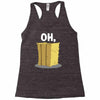 oh hay oh hey girl boy funny pun Racerback Tank