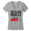 new installing muscle Women's V-Neck T-Shirt