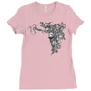 girl butterfly head Ladies Fitted T-Shirt