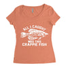 all i caught was this crappie fish Women's Triblend Scoop T-shirt