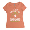 alien abductee survivor tour ufo nerd geek comic funny Women's Triblend Scoop T-shirt